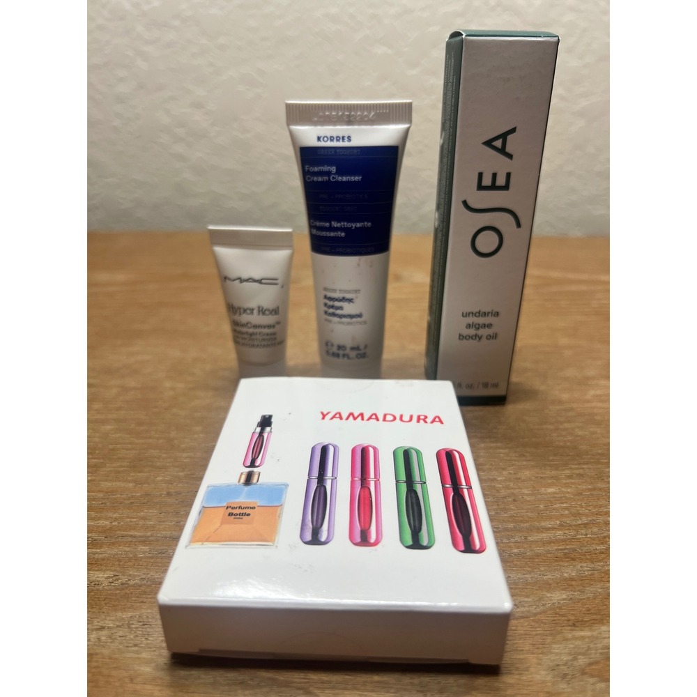 OSEA Undaria Algae Body Oil MAC Hyper Real Korres Cleanser Yamadura Atomizer Set